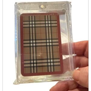 Burberry Checkered Card Sleeve in Red and Tan